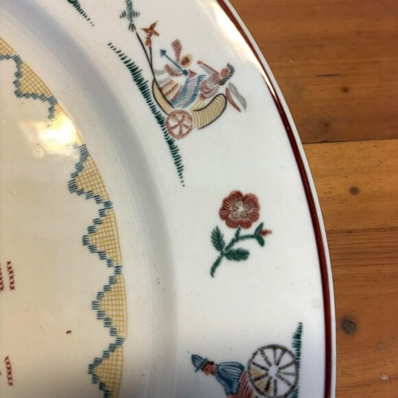 Villeroy & Boch American Sampler Porcelain 12" Chop Plate Luxembourg 1981 - Picture 3 of 10
